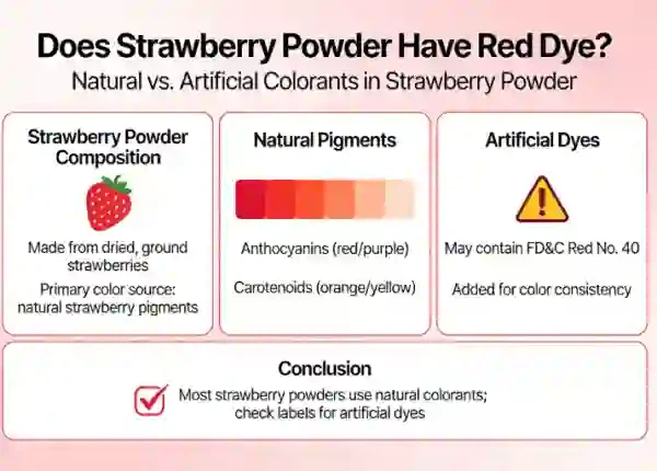 Да ли прах јагоде има црвену боју?